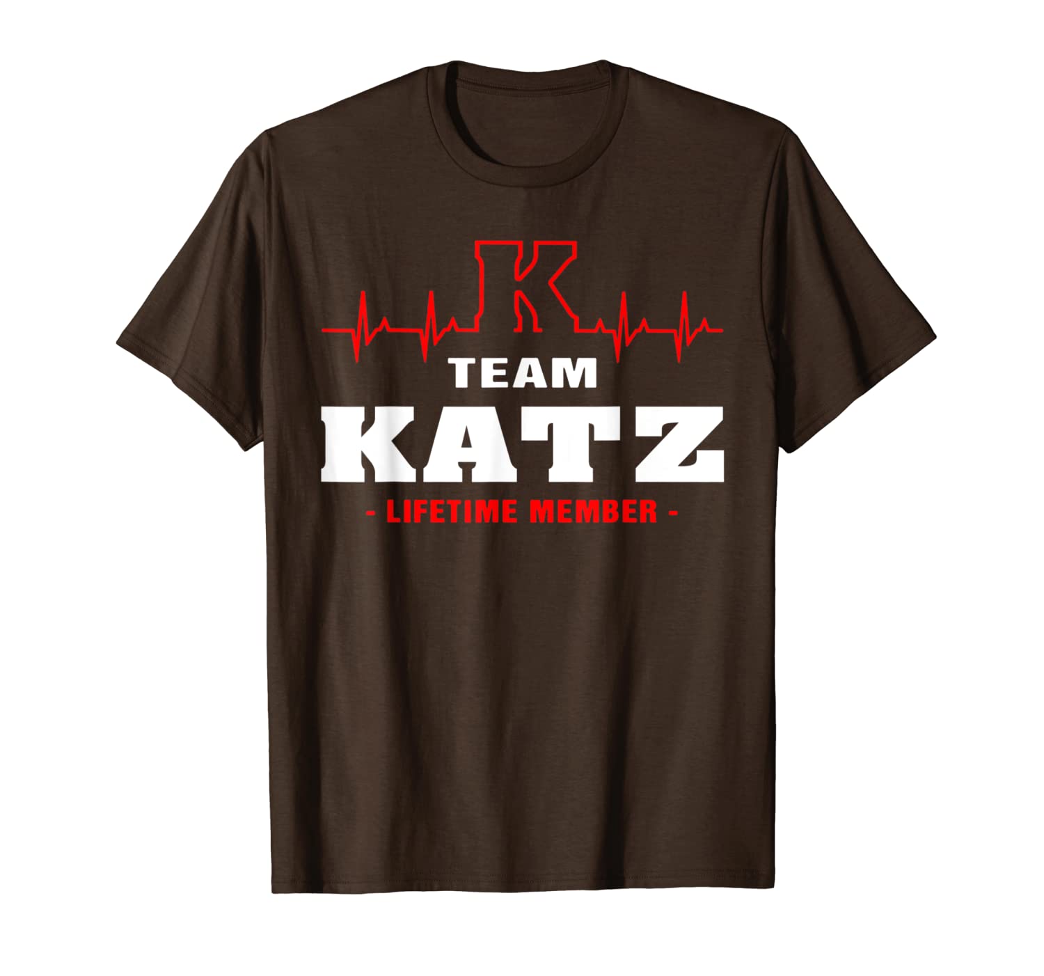 

team katz lifetime member shirt surname, last name gift t-shirt, White;black