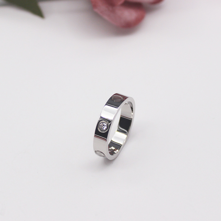 

2021 High Polished Designer Lover Ring Printed Silver Rose Gold Color Top Quality Stainless Steel Couple Rings Women Jewelry Wholesale5KP6