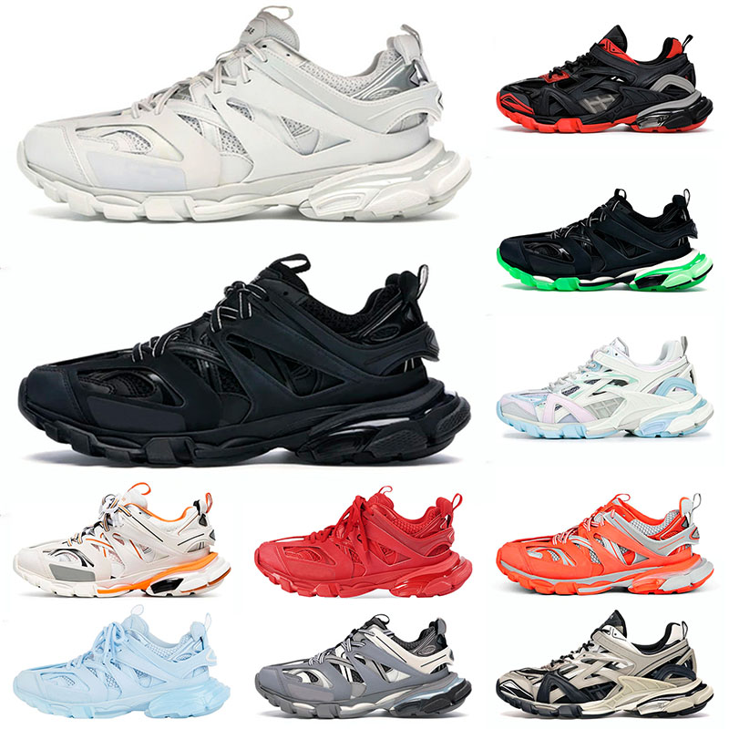 

Classic Triple S Track 3.0 Paris Man Woman Athletic Outdoor Shoes Black White Grey Pink Green Platform Sneakers Tess 18ss New Brand Mens Womens Trainers Boots, B31 grey orange 36-45