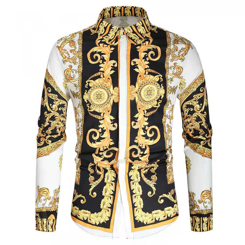 

Mens Medusa Shirts seestern Brand clothing Dress shirts 3D print Medusa shirts men long sleeve party club designer tops man nightclub snake