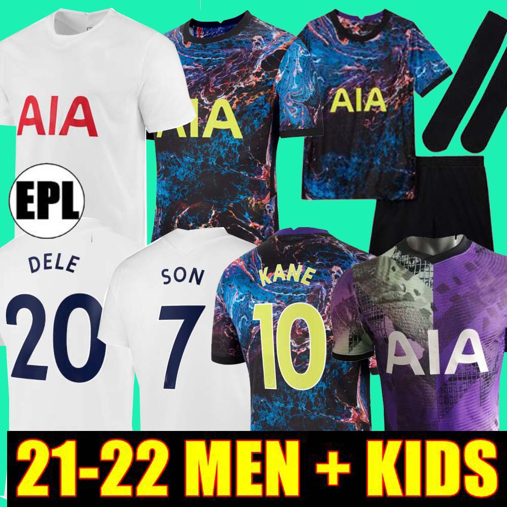 

Men + KIDS 21 22 KANE SON BERGWIJN NDOMBELE Soccer Jerseys 2021 2022 Tottenham DELE jersey Football shirt LO CELSO Morgan LUCAS HØjbjerg Loris ROMERO Rodriguez Winks, Away kids
