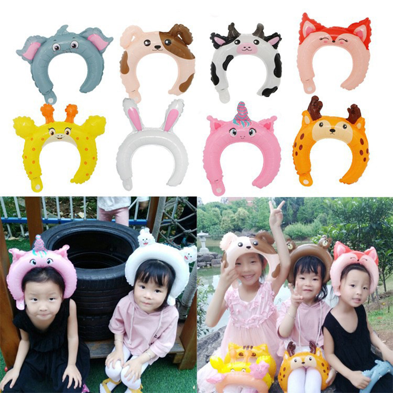 

cute little animal headband aluminum foil balloon rabbit frog balloon birthday party decorations kids baby shower toys, As show