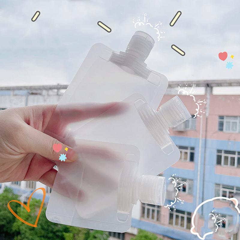 Gift Wrap Portable Travel Fluid Makeup Packing Bag Transparent Clamshell Packaging Sanitizer Lotion Shampoo Bottles-image-736331159