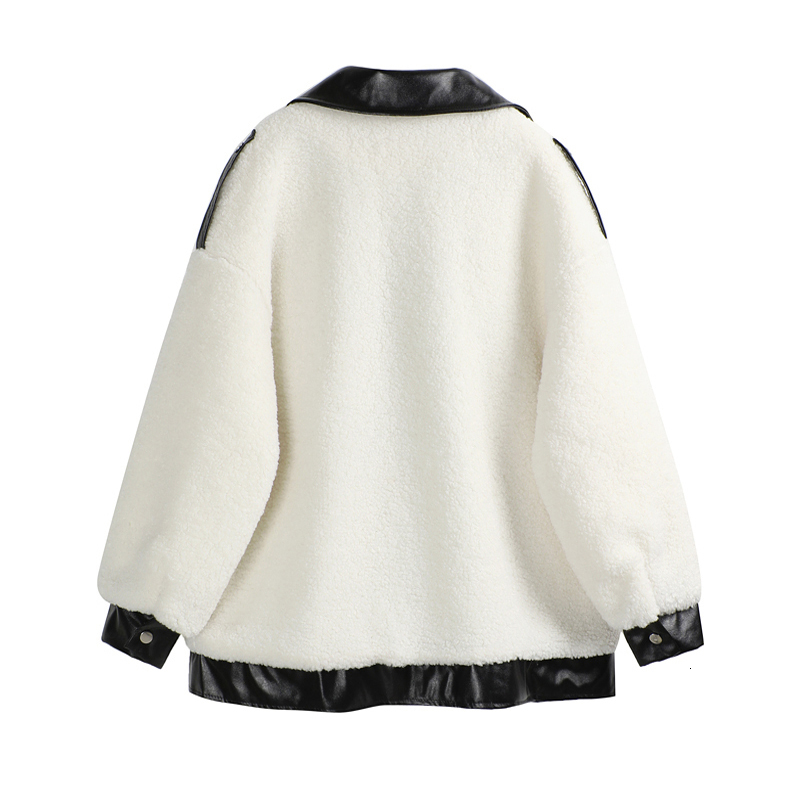 

Men's Jackets Women's Cattle Wool Jacket, Legitimate Leather Coat with Lapel and Thick Warm Buckle for Autumn Winter Women Loose Motorcycle EXAT, 1# shoe box