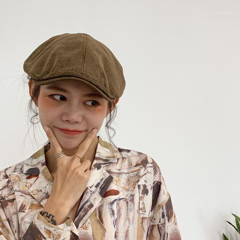 

Lady Beret Retro Cascade Short Rim Women Hats Hat Goros Caliente Para Mujer Berets, Black