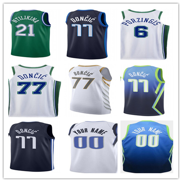 

Hot Press Dallas 75th City Earned Edition Basketball Luka 77 Doncic Jersey Tim 11 Hardaway Jr. Jalen 13 Brunson Kristaps 6 Porzingis Dorian Finney-Smith Maxi Kleber, Man green