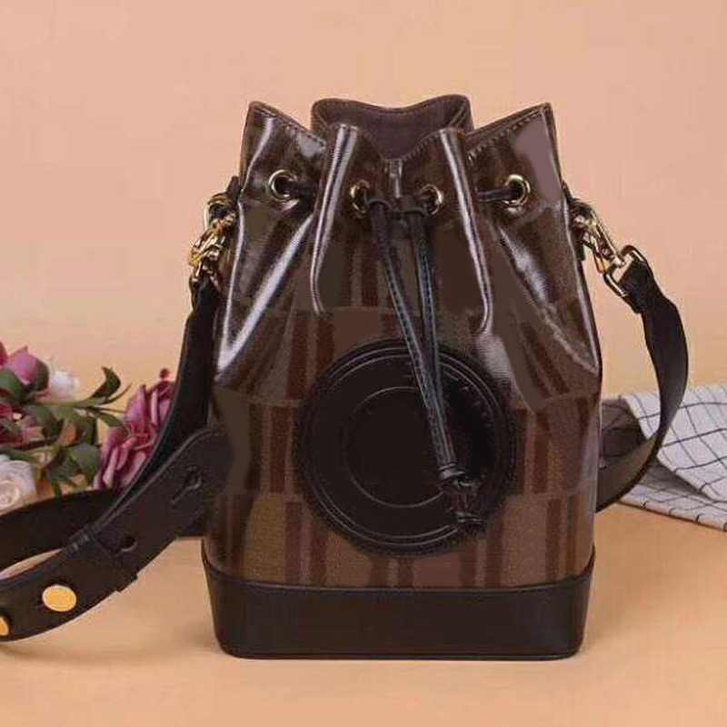 

crossbody bags handbags Large Bucket Purse shoulder Bags Drawstring Wallet Embroidered Cloth Classic Pattern Removable Strap