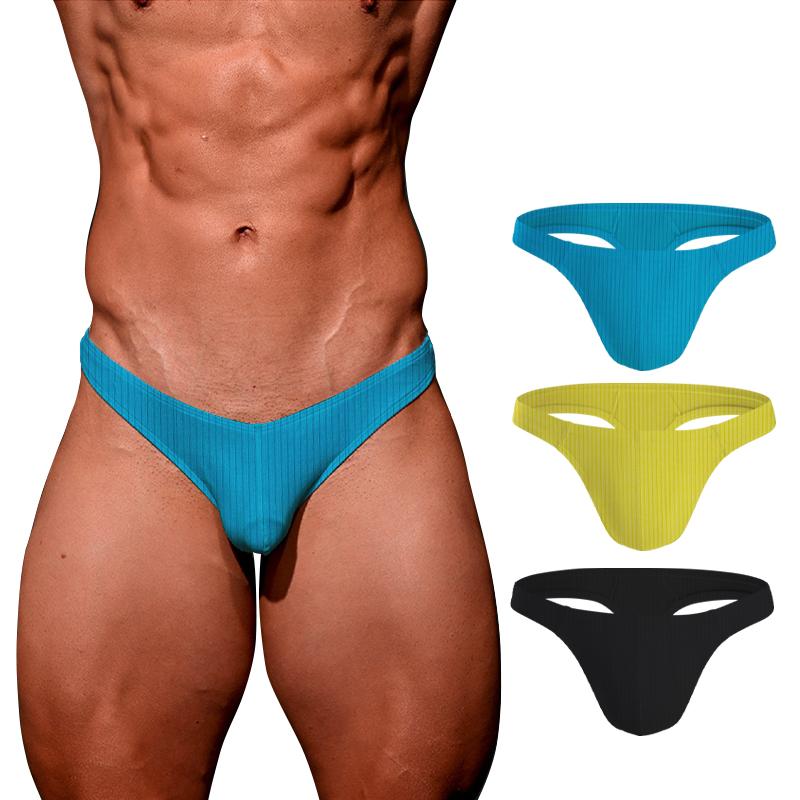 

Underpants Gay Underwear Sexy Jockstrap Men Thongs Cotton Bikini Sissy Thong Man 20 Color Briefs String Homme AD7113, Black;white