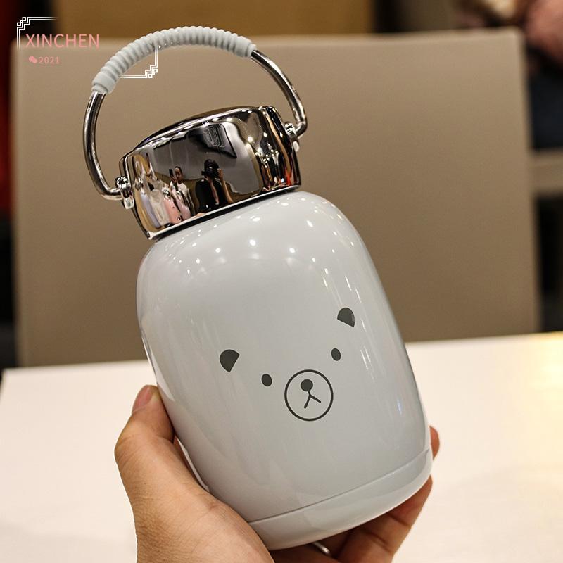 

Water Bottles Mini Cute Thermo Cup 304 Stainless Steel Bottle Mug Kawaii Thermal Vacuum Student With Handle 230ml
