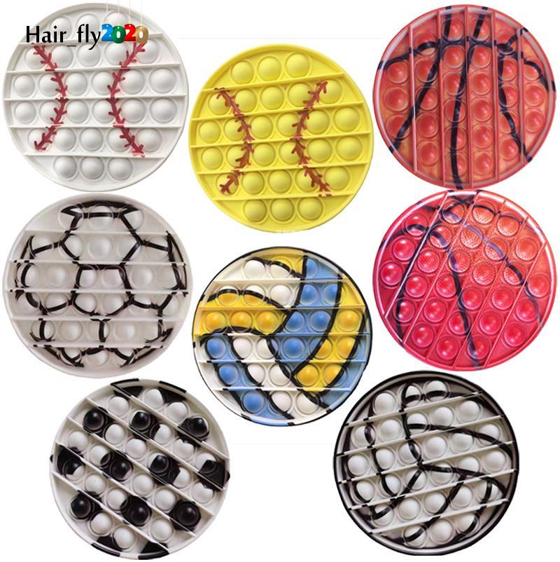 

Sports Baseball Push Silicon Toy Cell Phone Straps Sensory Bubbles Simple Dimples Fidget Games Board Children Focus Toys Adults Decompression FY08 TIKTOK