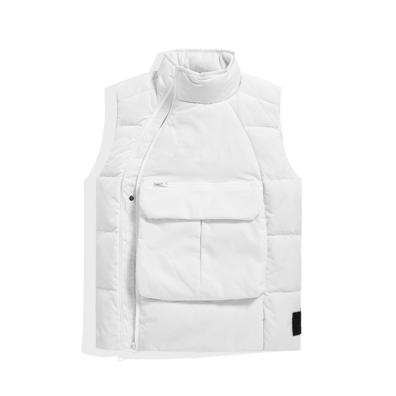 winter Black Men's Vests down Body warming device Thickened couple's sleeveless jacket Simple solid color in Europe and America Joint f