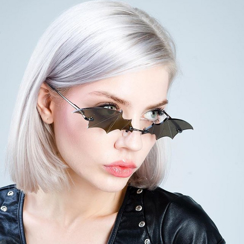 

Luxury Fledermaus Forms sunglasses Women brand Designer sunglasses Women High Quality Metal Mirror Personality Vintage Oculos De Sol Glasses wholesale, Silver