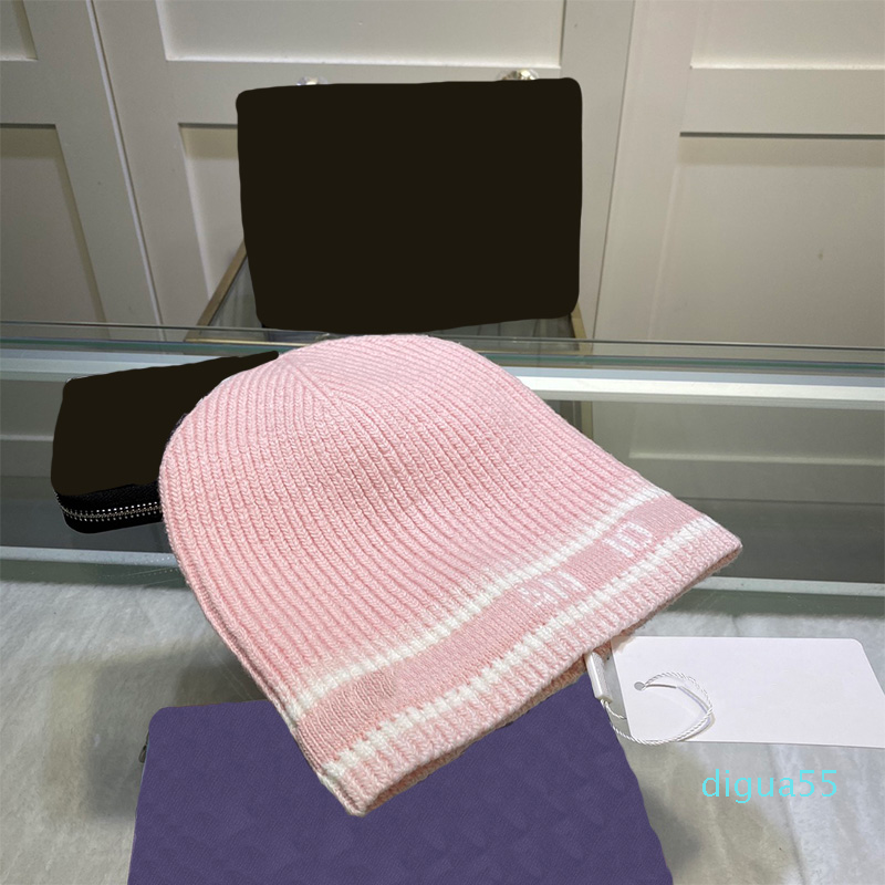 

Designer Hat Womens Caps Women Fitted Hats Fashion Knitted Cap Two Sided Bonnet Letters Cashmere, Blue