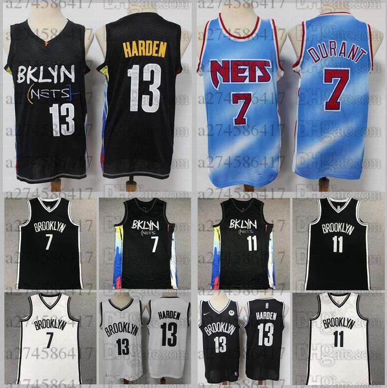 

The real picture Men basketball Brooklyn Nets 13 James Harden 7 Kevin Durant 11 Kyrie Irving 2020-21 Jersey, Black;yellow