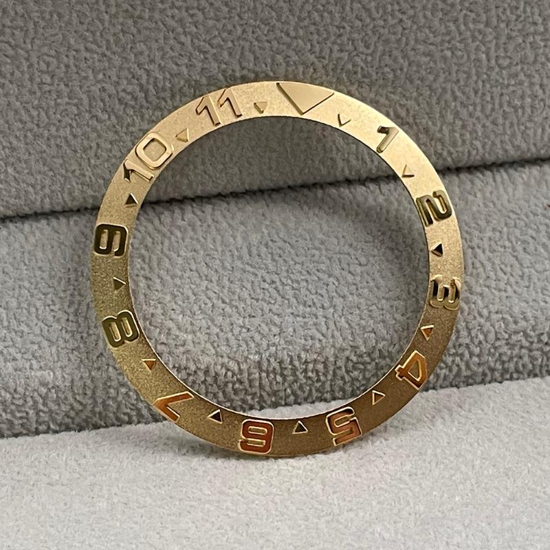 

Repair Tools & Kits 38mm Golden Steel Sloping Bezel Suit For RLX GMT/SUB MOD 40mm Watch Case 38*30.5mm Insert High Quality Replacement Parts