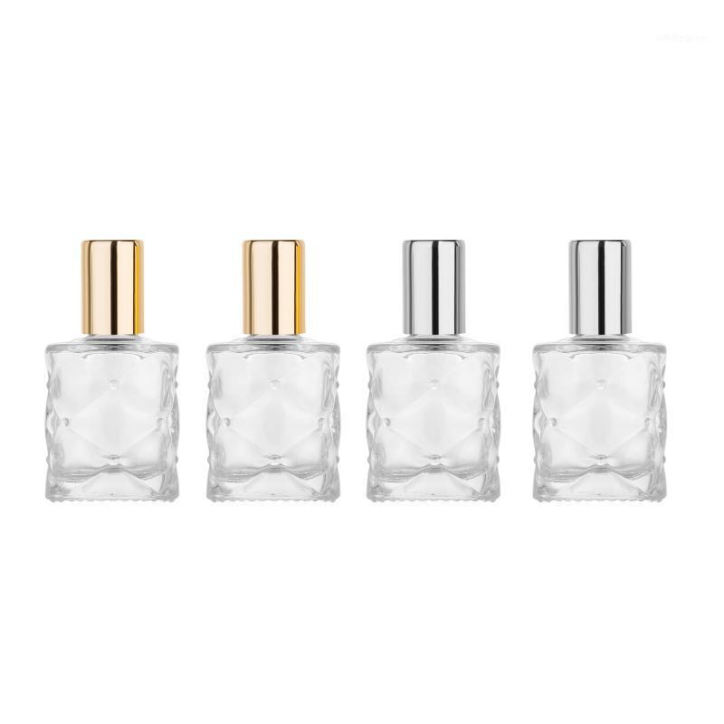 

MUB- 10ml Mini Steel Ball Bottle Empty Refillable Roll On For Essential Oil Glass Perfume