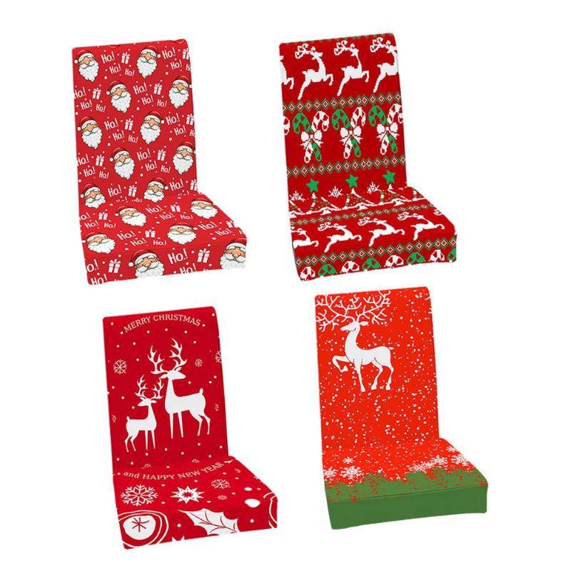 

Chair Covers Style4 Merry Christmas Cover Dining Room Stretch Protector Washable Cloth Year Beauty Decorative Ornament