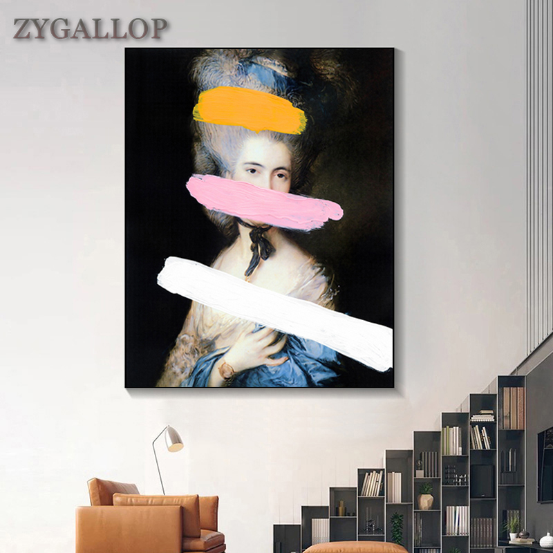 

Classical Oil Painting Print Posters and Prints Pop- Art Canvas Pictures For Living Room Decoration Funny Artwork Reproductions