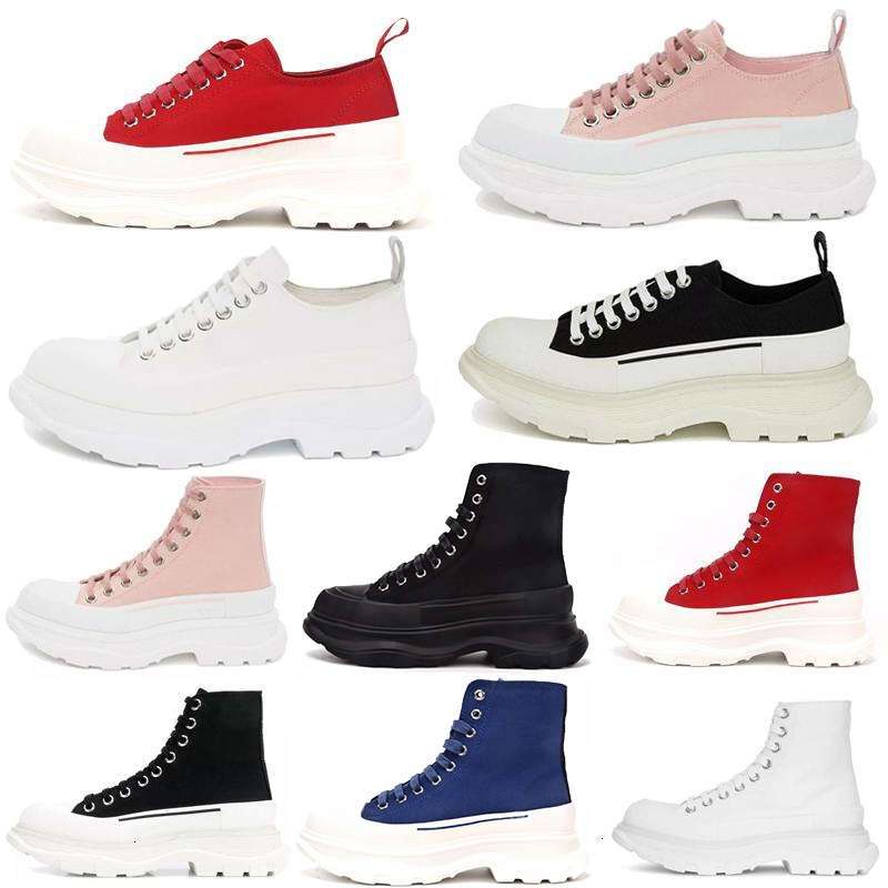 

Tread Slick canvas sneaker Top Low Platform Height Increasing High triple black white casual shoes Rubber Lace-up sports Traine lesliecheung, 8 pale pink white