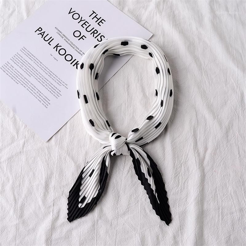 

Scarves Four Seasons Wrinkle Dot Small Scarf Professional Versatile Printed Square Silk Scarfheadband For Girls