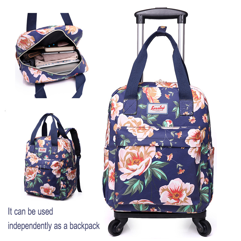 

Trolley Travel Bags for Women Luggage Cart Sets Suitcase on Wheels with Rolling Elementary School Backpack