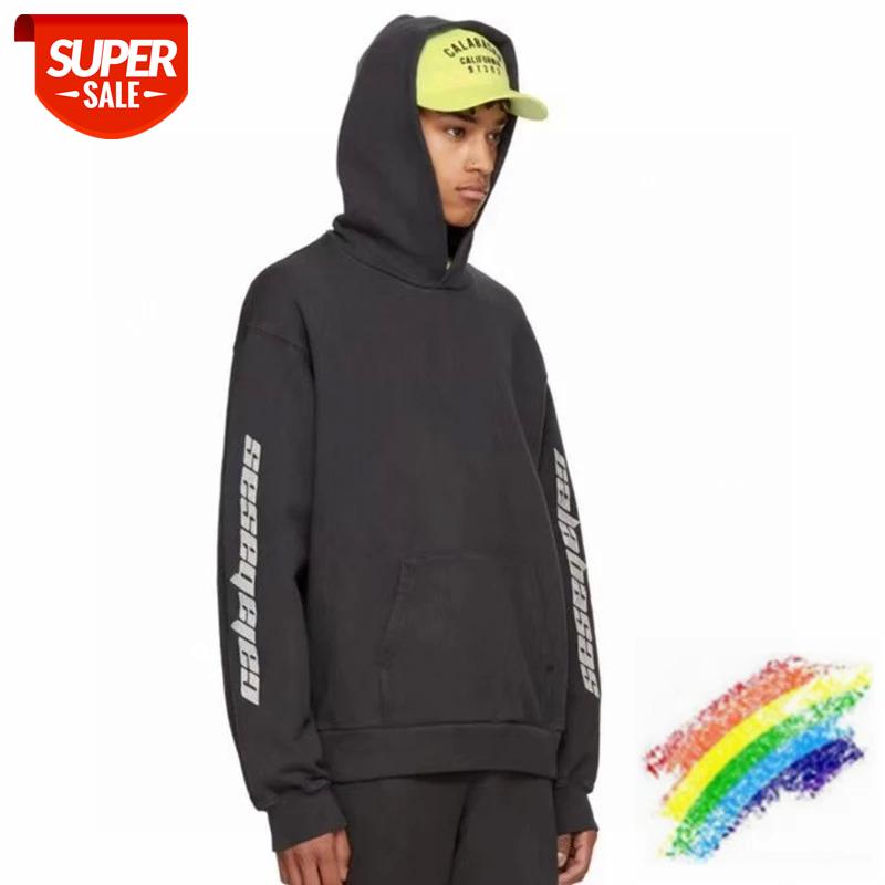 

2020FW KANYE SEASON5 CALABASAS Hoodie Men Women 1:1 Top Quality Pullover Patch Embroidery CALABASAS Hooded #Ii1f, Black
