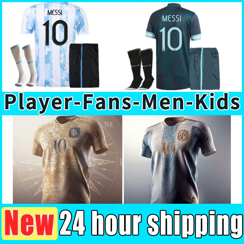 

Player Fans Version Argentina Soccer Jersey Copa America Home 1986 Football Shirts 2021 2022 MESSI DYBALA LO CELSO National Team MARADONA Men + Kids kit uniforms socks, Ce
