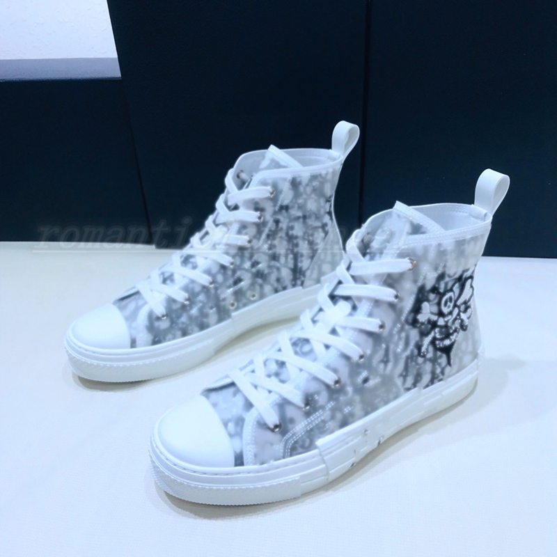 

HIGH-TOP SNEAKERS IN By Jones With Fashion Design Classic Oblique Printing Logos Men Women Basketball Shoes Skate Shoes, Black;red
