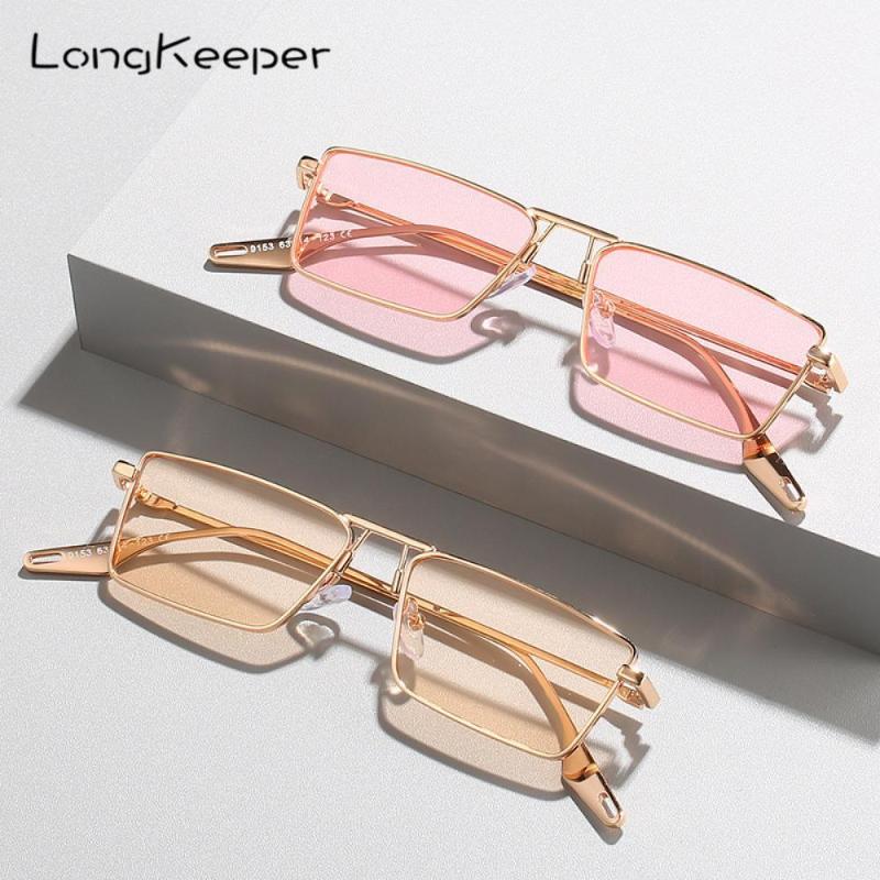

Sunglasses Vintage Narrow Small Women Metal Frame Sun Glasses Men Rectangle Driving Eyeglasses 2021 Square Eyewear