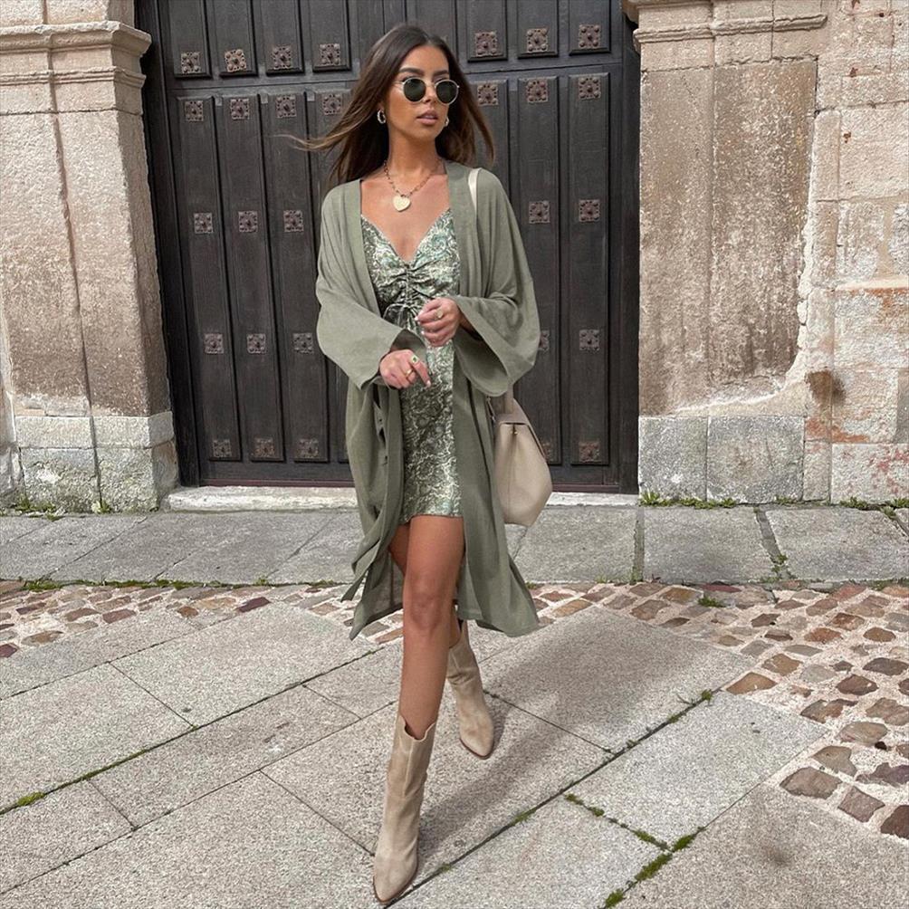 

sling mini v neck with women dress gathered detail fashion elegant chic lady woman printed flowing dresses, Black;gray