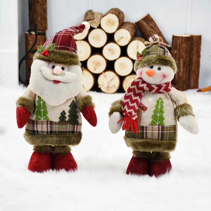 

Christmas Decorations For Home Dolls Santa Claus Snowman Elk Toys Xmas Tree Ornament Navidad Kids Gift