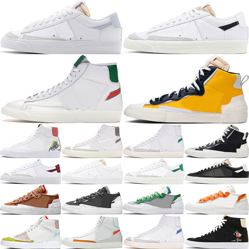 

blazer mid low 77 Vintage trainers shoes Have A Good Game sketch pack gold navy black suede CNY rubberized crimson habanero red Triple White Sneakers Sport, Maize navy