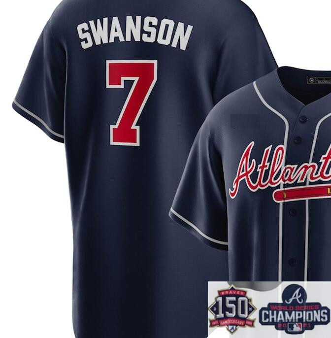 

Dansby Swanson Atlanta 2021 World Series Champions 150th Anniversary Patch women lady femal female girl kids youth children child 4xl 5xl 6xl 7xl Tees jersey shirts, Army green