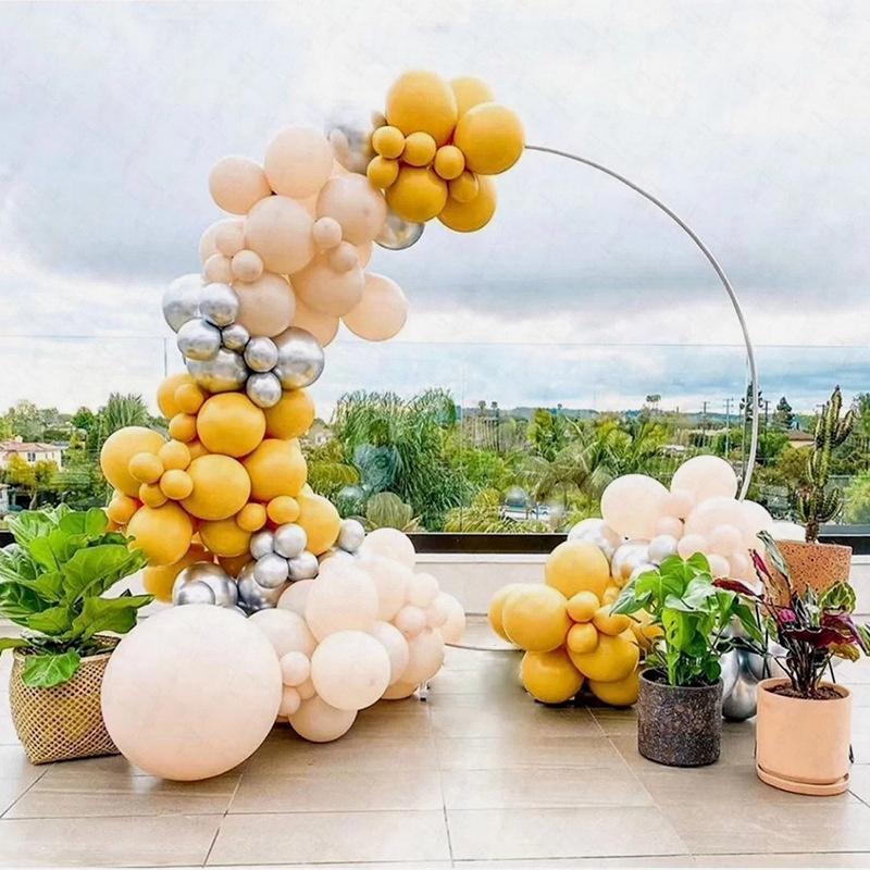 

Party Decoration Balloon Arch Kit Round Iron Art Birthday Bow Lawn Flower Stand Wedding Hexagon Background Ring
