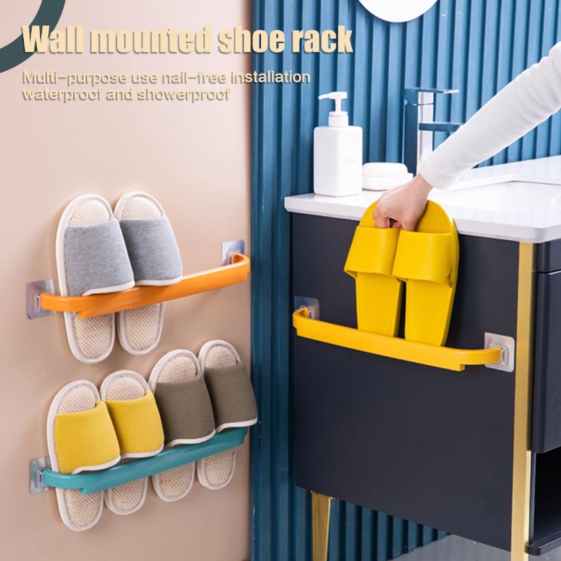 

Clothing & Wardrobe Storage Slipper Rack Bathroom Free Punching Toilet Wall Hanging Slippers Drain Racks