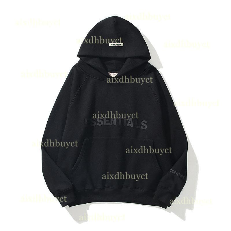 

Hoodie Men's Women's Plus Size Best Quality Essentials Sweatshirts Hip Hop Streetwear Cotton Pulloversydq6, Black