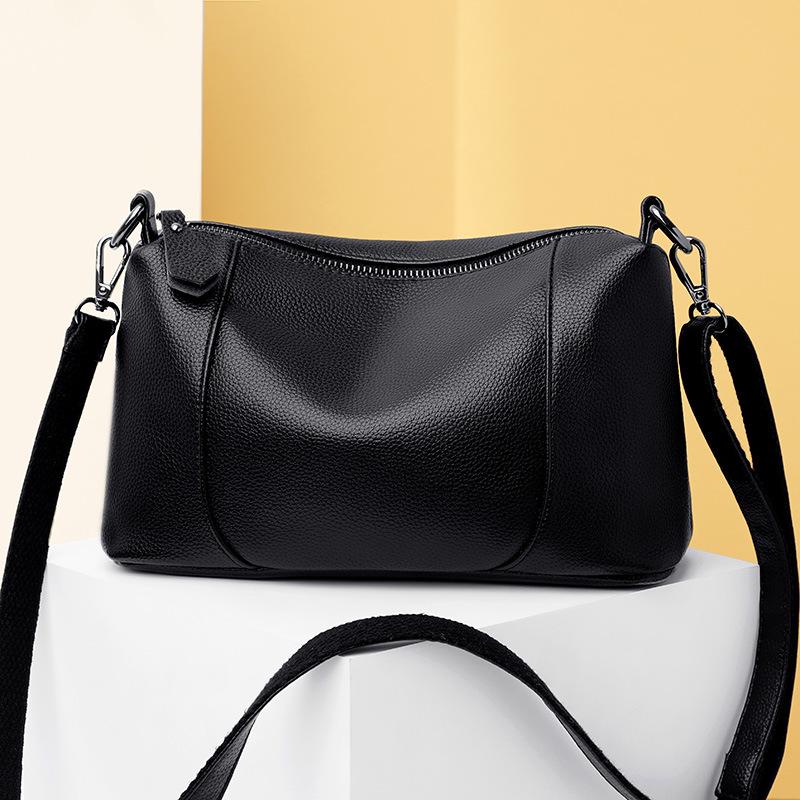 

Soft Leather Luxury Handbags Women Bags Designer 2021 Handbags High Quality Shoulder Messenger Bag Ladies HandBag Shoulder Purse, Black