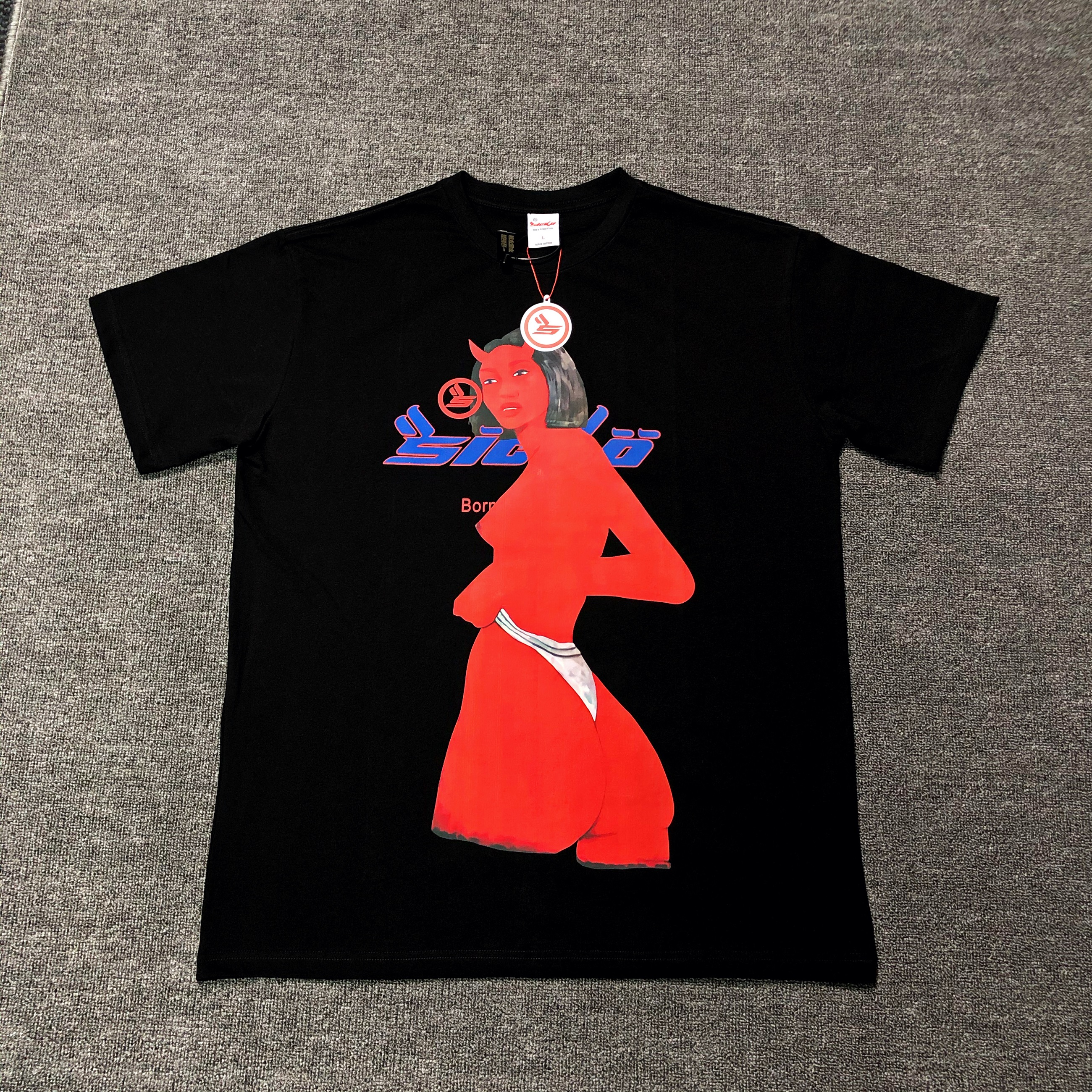 

Real Pics Black Color 2022ss T-shirt Men Women High Quality Tops Tee Summer Style -XL