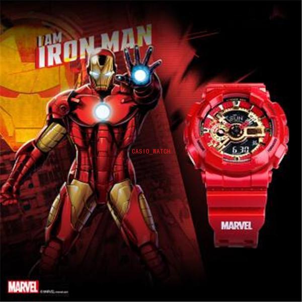 

2021 110 Quartz Men's Sports Watch Waterproof LED Digital Watch World Time Automatic Hand-up Light High Quality