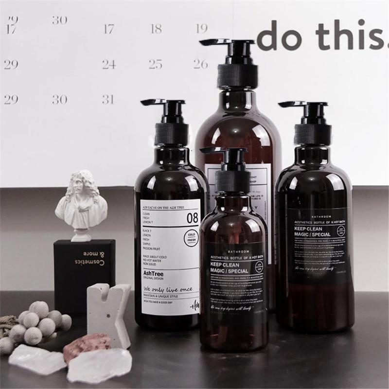 

Liquid Soap Dispenser 1000ml Bath Shampoo Bottle Chic Lotion Storage Travel Portable Shower Gel Sub-bottle Kitchen Detergent Bottles