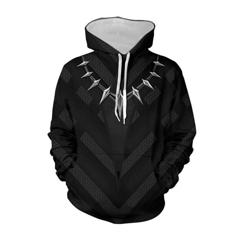 2021 New Anime Hoodies Black Panther Sport Fashion Sweatshirts Vintage Wakanda Forever Hoodie Men R1ik