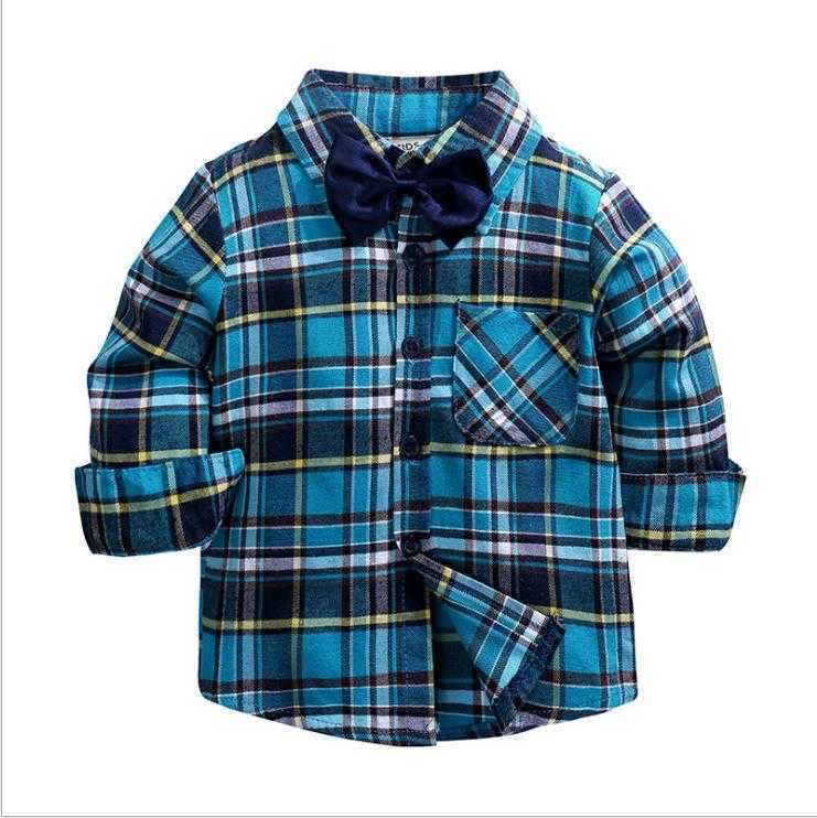 

Boys Shirts Long Sleeve Toddler Plaid Shirt For Kids Spring Autumn Children Clothes Casual Shirts Tops, Red 2