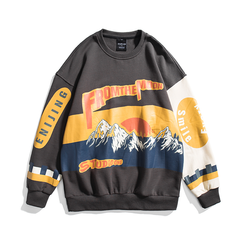 

2021 New Letter Print Sweatshuts Man Streetwear Hip Hop Casual Sleeve Long Male Sweater Harajuku Hipster Fashion Tops Nm1n, 124kdrak gray124