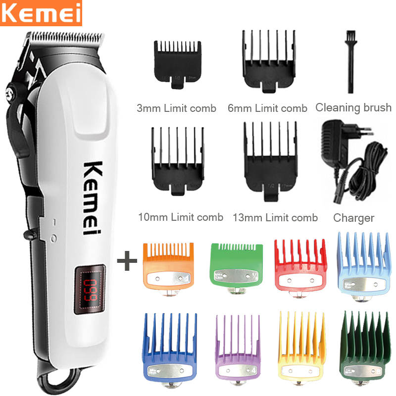 

Kemei Professional Hair Clipper for men Electric Hair Trimmer Cordless Hair Cutter Machine LCD Display Rechargeable haircut