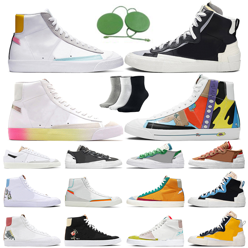 

blazer mid 77 vintage men women casual shoes Indigo Catechu University Red Pine Green Iron Grey Magma Orange Pacific Blue Maize Navy trainers sports sneakers