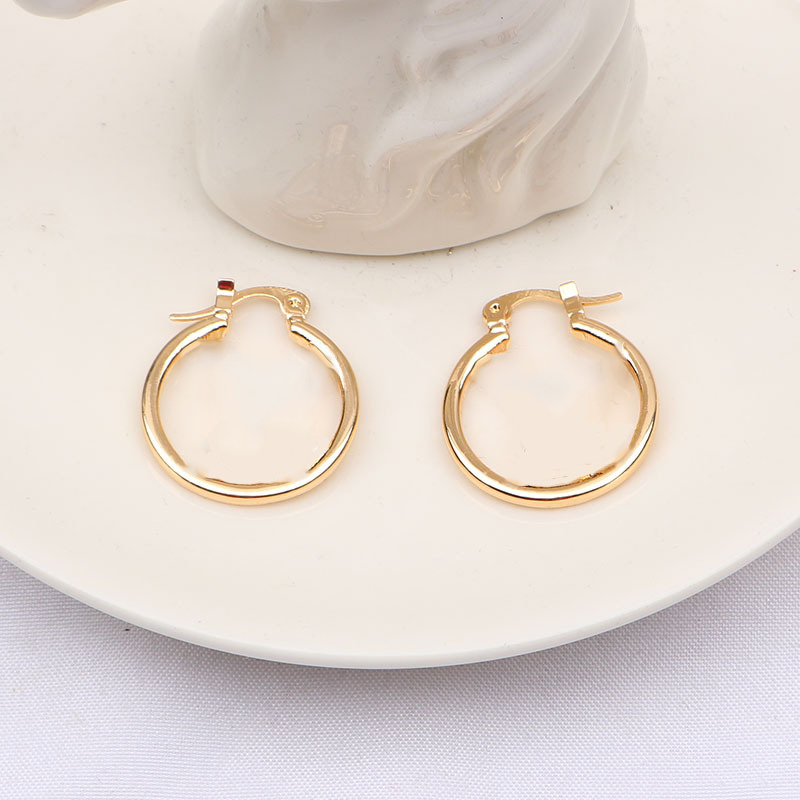 

Designer Fashion Gold Hoop Earrings Lady Women Circle Earring Party Wedding Lovers Gift Engagement Jewelry for Bride