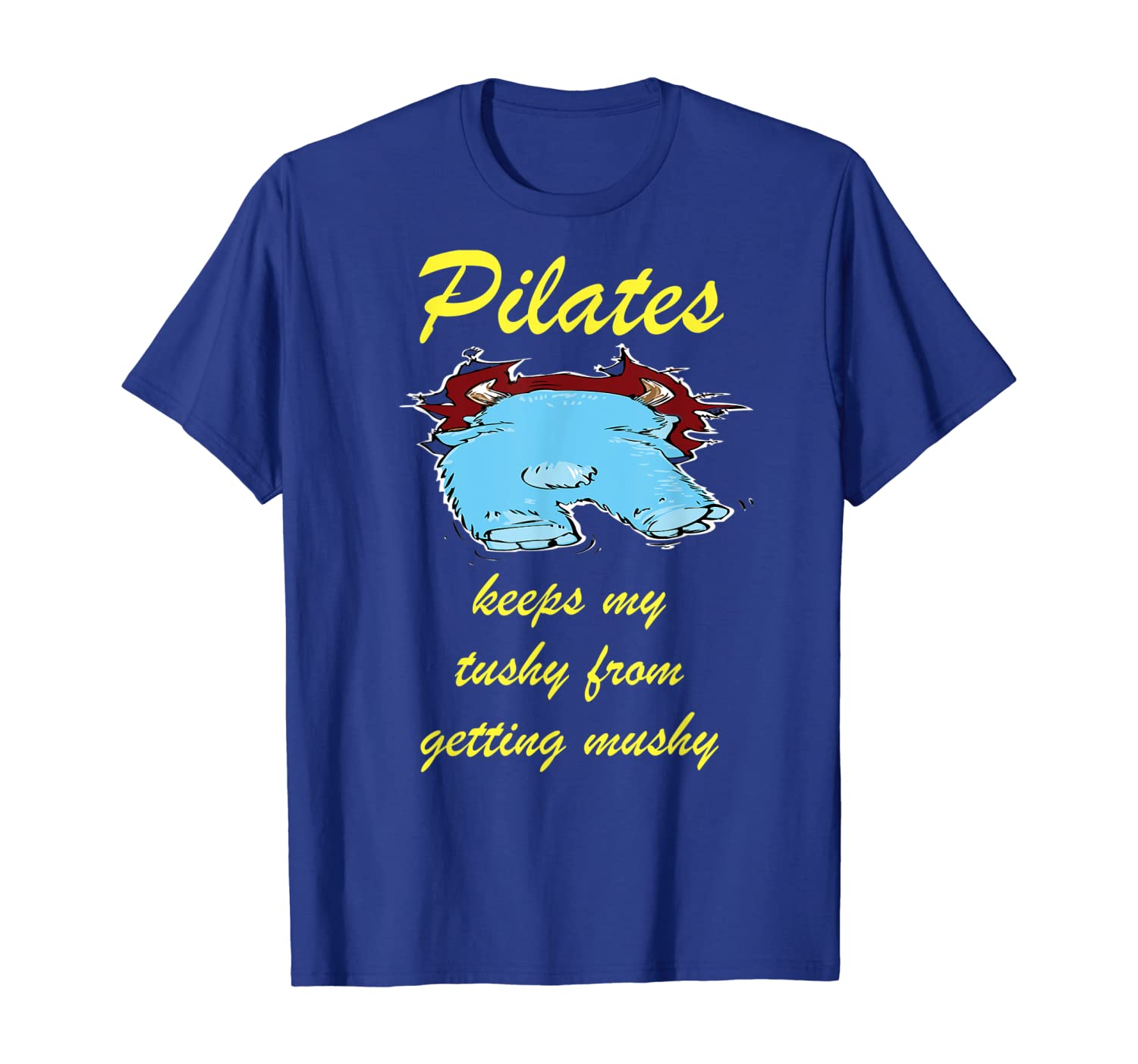 

pilates keeps my tushy from getting mushy, White;black