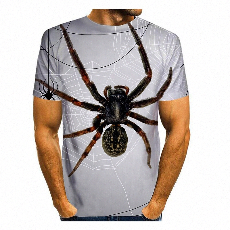 Men's T shirt Shirt 3D Print Graphic 3D Animal Round Neck Daily Print Short Sleeve Tops Casual Green Blue Dark Blue d2j4#