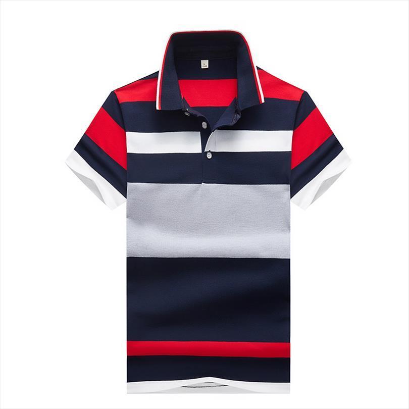 

summer brand striped shirt cotton men polos england classic masculina short sleeve breathable tee para hombre, White;black