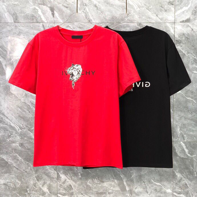 

2022ss early spring new high-grade cotton printed T-shirt round neck stitching pullover short sleeves Size: m~xxxl Color: black and white g5435